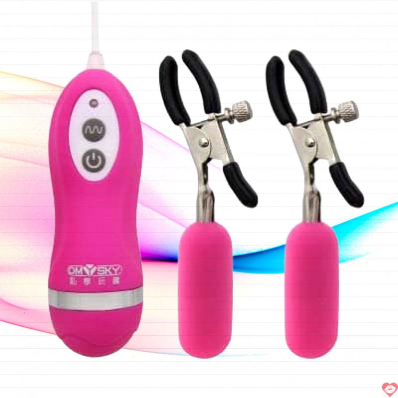 Sextoy bộ kẹp ti rung Playgirl Omysky