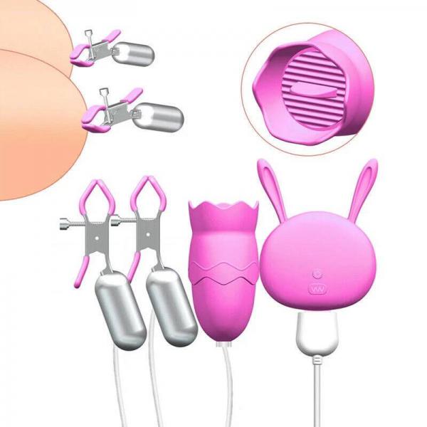 Trứng rung kẹp ti Mizzzee PUNCH DELIGHT kèm lưỡi liếm rung nhiều chế độ