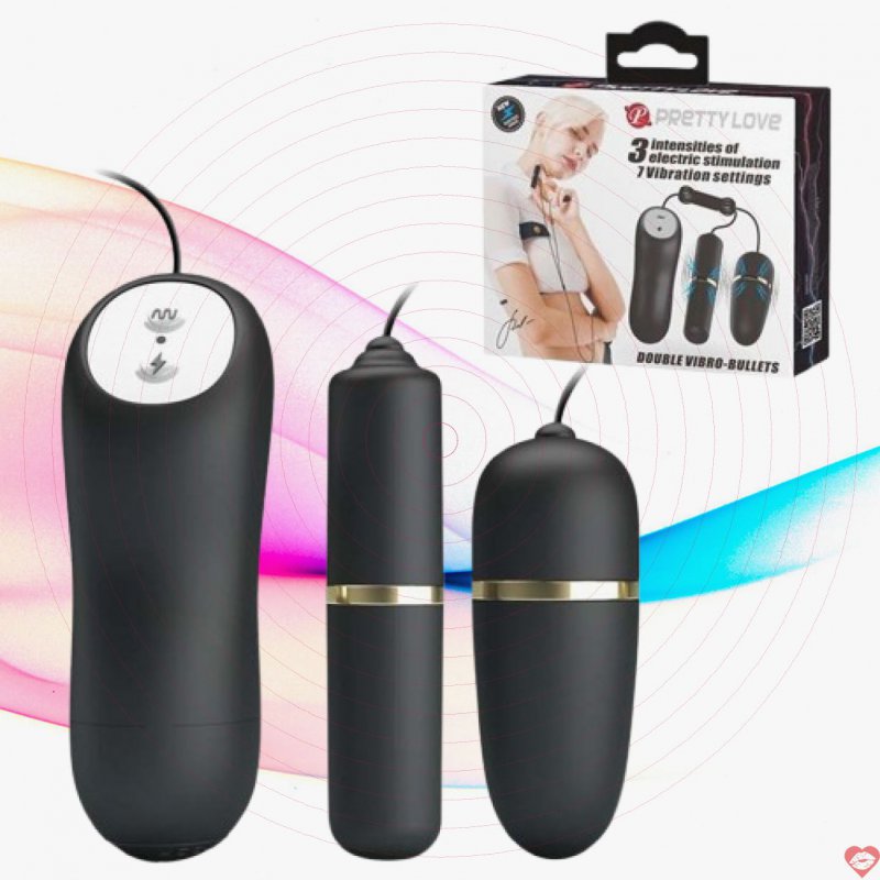 Bộ 2 trứng rung điện Electric Prettylove Simulation 7 chế độ rung.