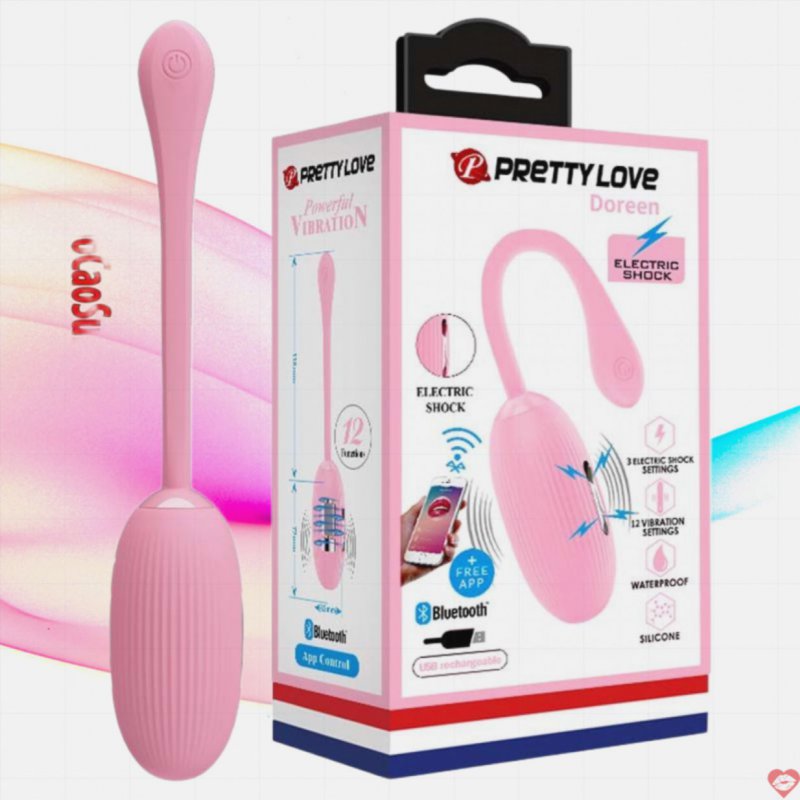 Trứng rung điều khiển APP hiện đại Prettylove Doreen phóng điện Shock