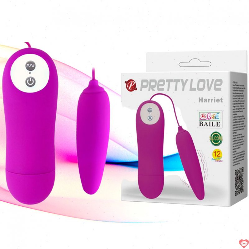 Trứng Rung Silicon Mềm Mịn 1 Đầu Siêu Rung 12 Chế Độ - PrettyLove Harriet