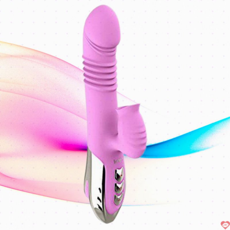 Dương vật giả đa năng rung thụt sưởi ấm – Mút liếm âm vật Leten