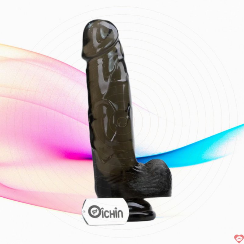 Dương vật giả màu đen gắn tường silicone mềm mịn như thật