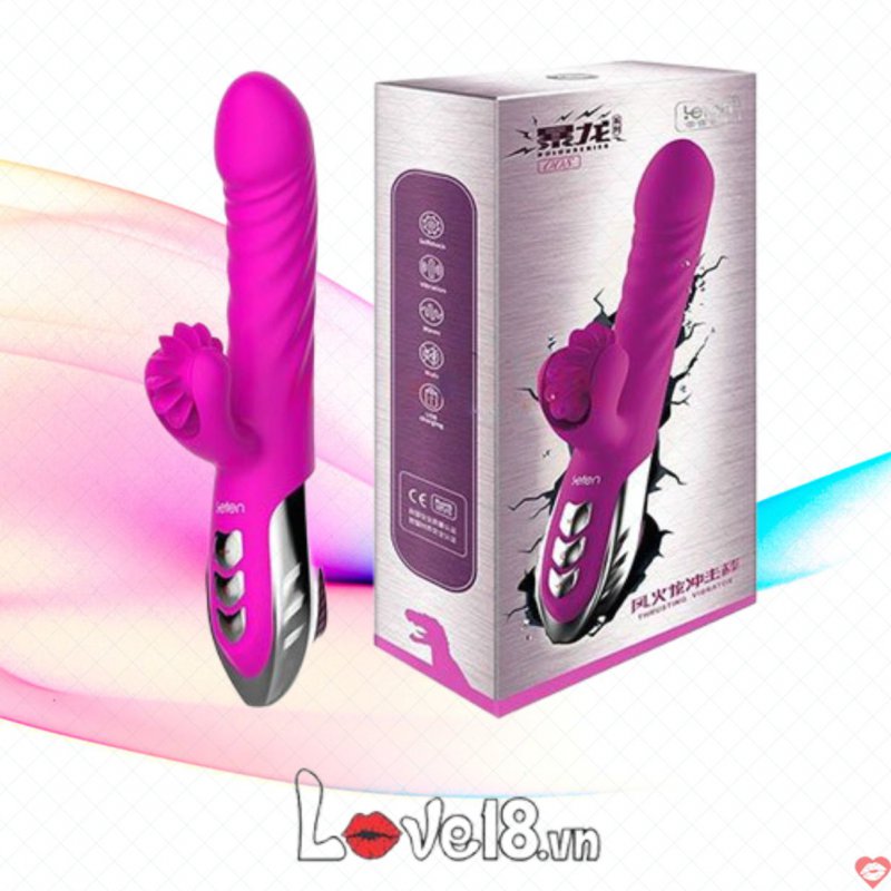 Dương vật rung thụt tỏa nhiệt có lưỡi liếm Leten