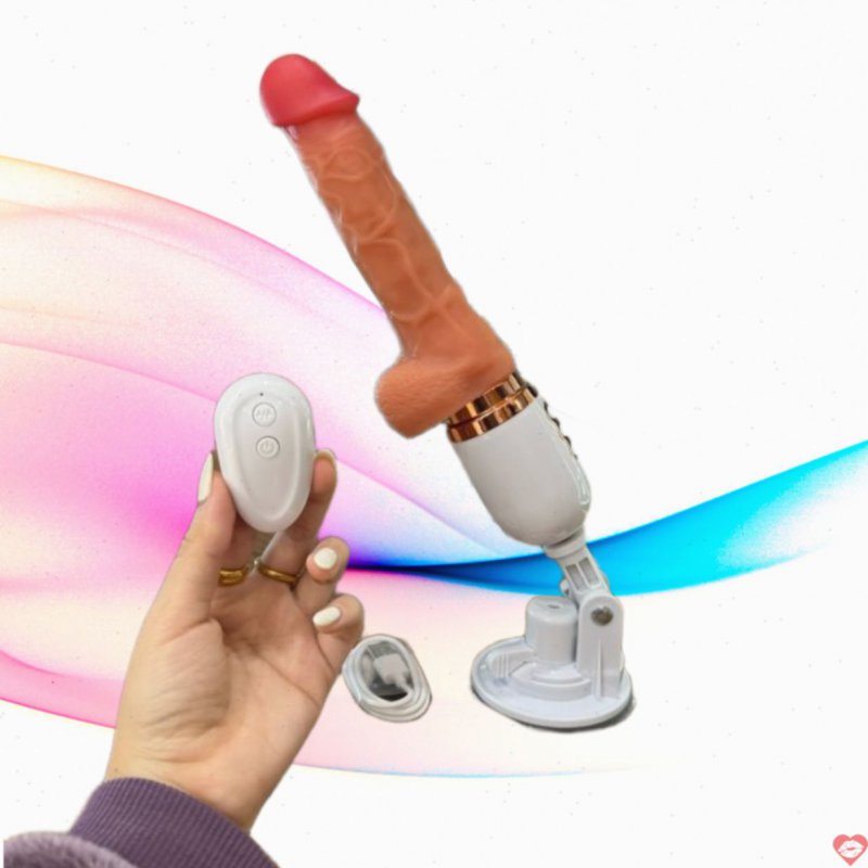 Dương vật gắn tường rung thụt siêu mềm điều khiển từ xa