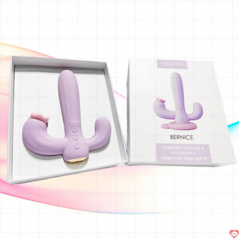 Dương vật giả 3 nhánh xương rồng bú mút Svakom Bernice