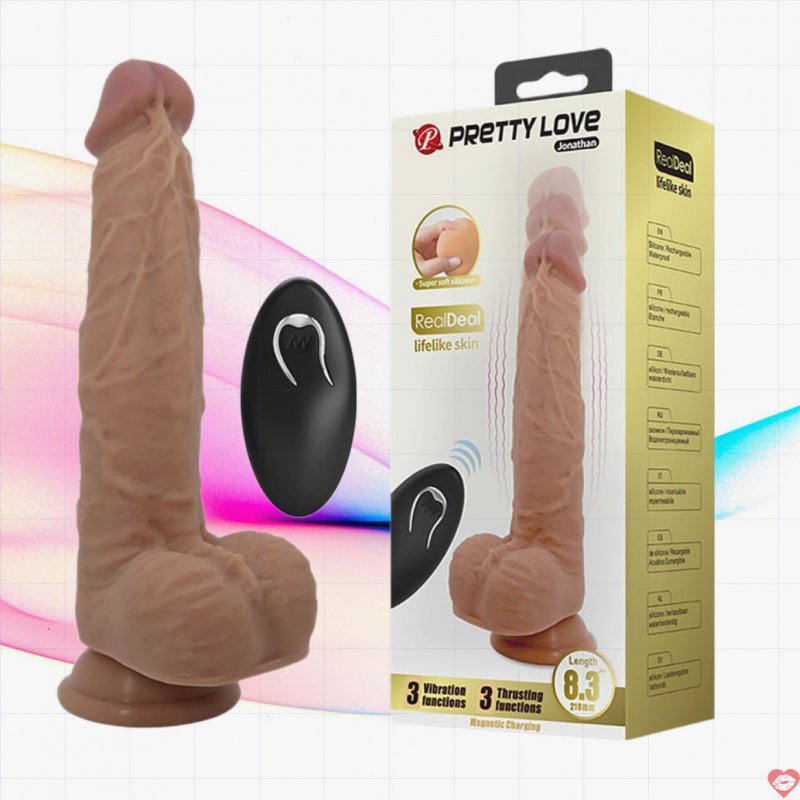 Dương vật giả hít tường rung đẩy Pretty Love Jonathan - 8.3 inch