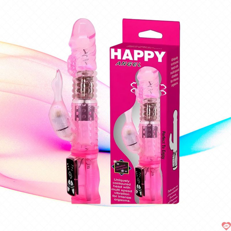 Dương vật giả 2 nhánh rung ngoáy Baile Happy Angel
