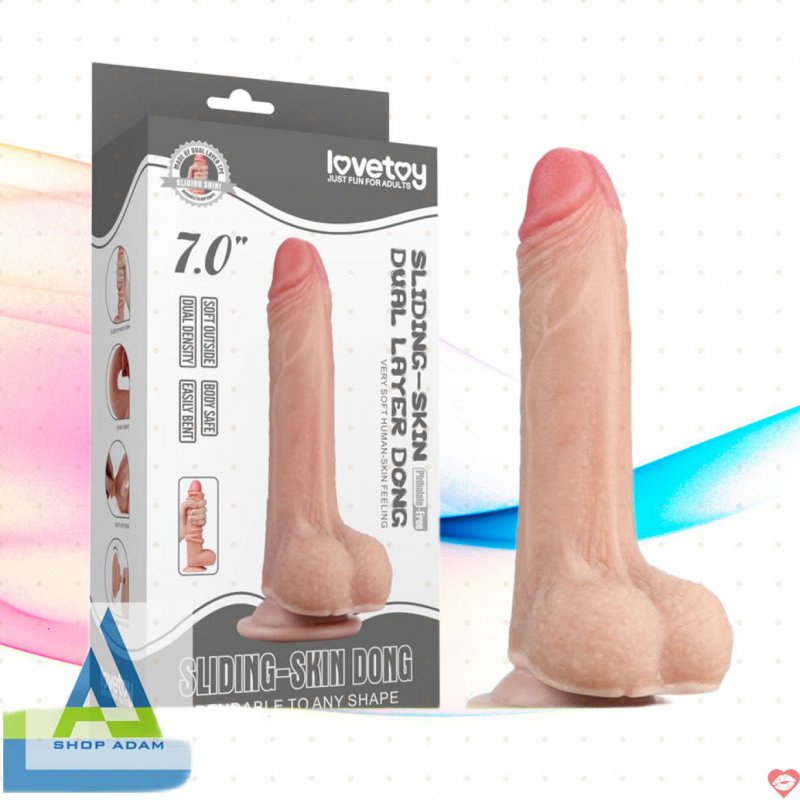 Cu giả gắn tường siêu mềm uốn cong Lovetoy 7” Sliding-Skin