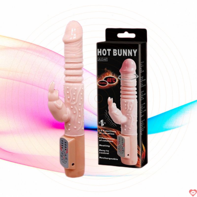 Dương vật giả rung ngoáy thụt Hot Bunny phát nhiệt 48 độ