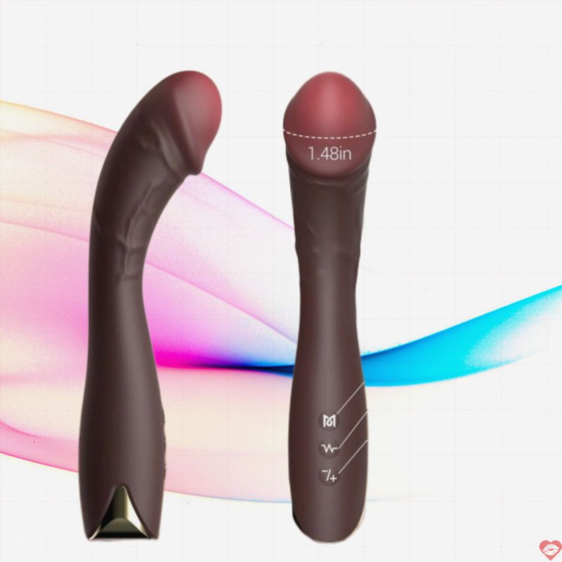 Dương vật giả G-spot vibrator sốc mạnh Regular Edition Nâu Đậm