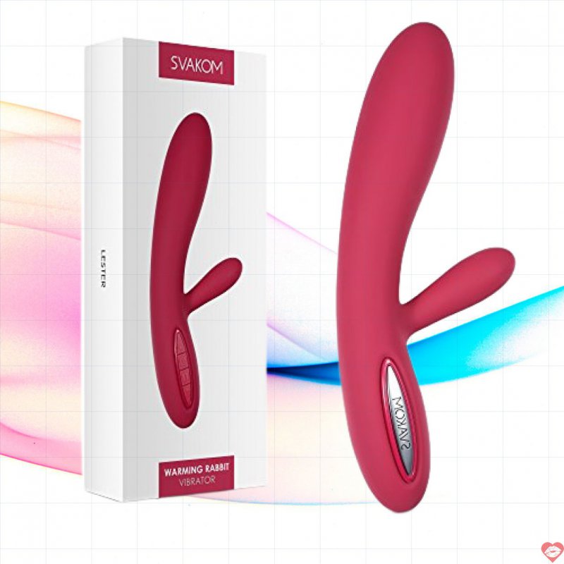 Dương Vật Giả Silicon Cao Cấp Siêu Rung  Sưởi Ấm Kích Thích Điểm G - SVAKOM LESTER