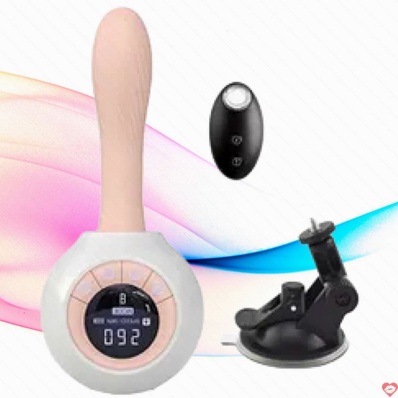 Dương vật giả rung thụt 10 chế độ điều khiển từ xa màn hình LCD