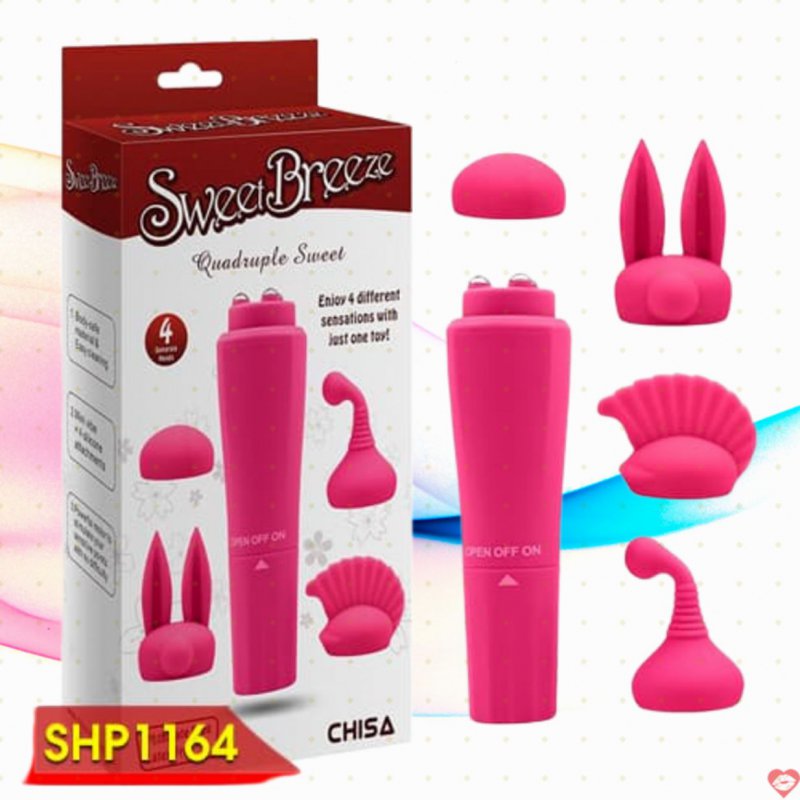 Sweet Breeze – Máy Rung Sextoy 3 Đầu Phụ Đa Năng - SHP1164