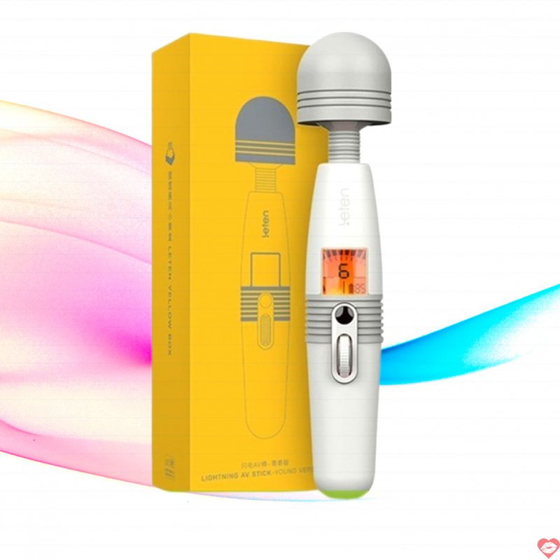 Chày massage điểm G có sưởi ấm màn hình LCD Leten Lightning AV