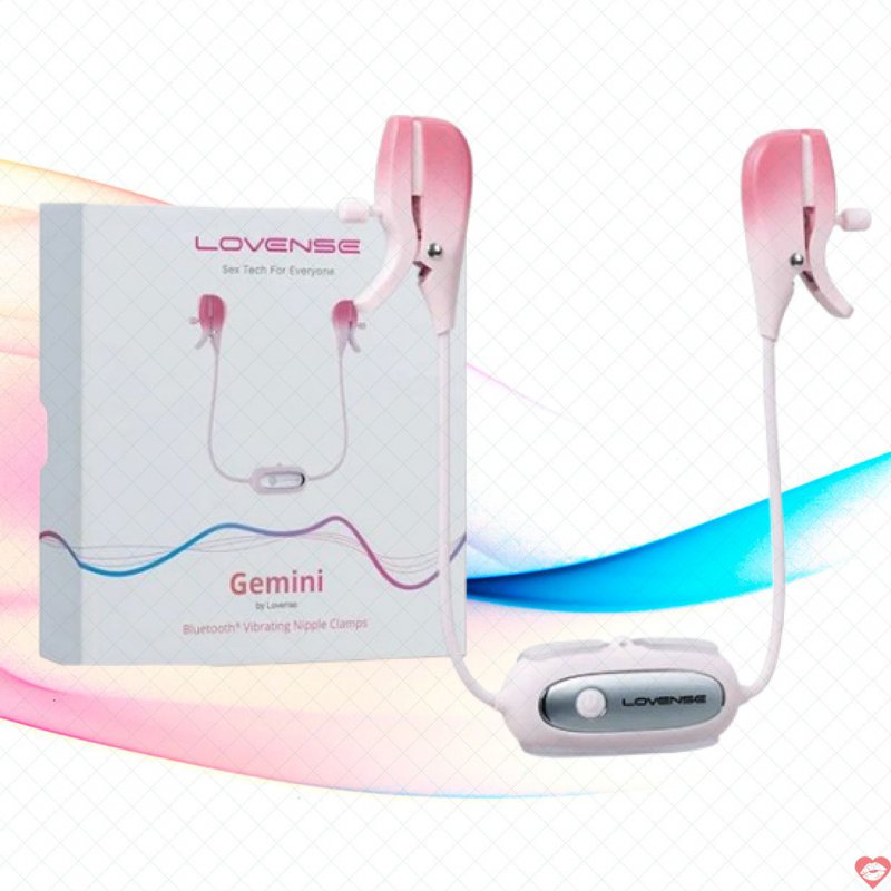 Lovense Gemini máy rung kẹp vú 2 đầu cao cấp điều khiển bằng điện thoại