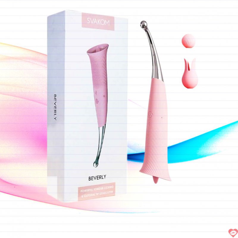 Máy mát xa điểm g 2 đầu rung liếm siêu kích thích Svakom Beverly