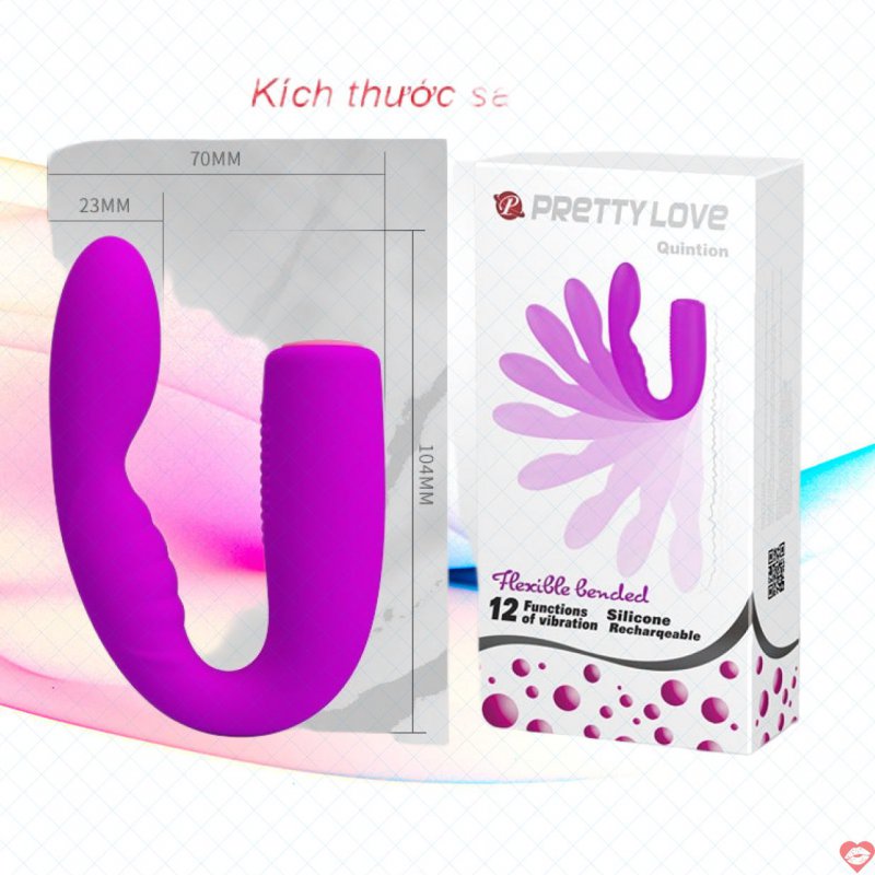 Máy rung đa tần hình chữ U Prettylove Quintion
