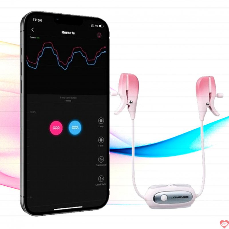 Máy rung kẹp đầu ti cao cấp Lovense Gemini điều khiển qua app