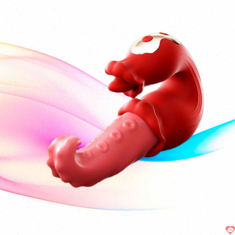 Lưỡi liếm xoắn rung 2 đầu Mizzzee Tongue Tide Bordeaux rung liếm mạnh mẽ