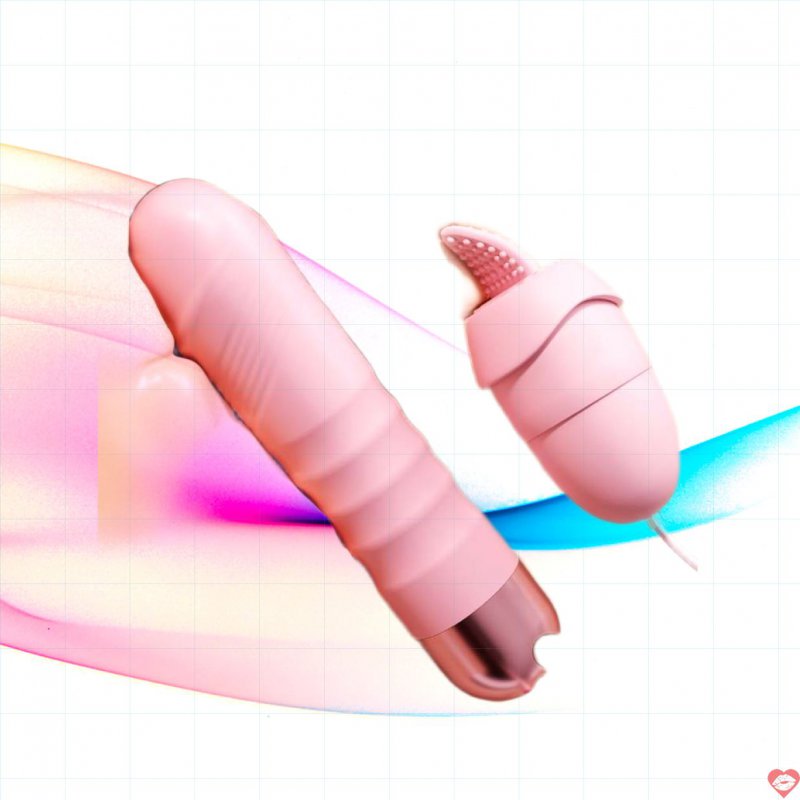 Trứng rung tình yêu Mizzzee PINK LAZZY 2 quả lưỡi liếm và rung