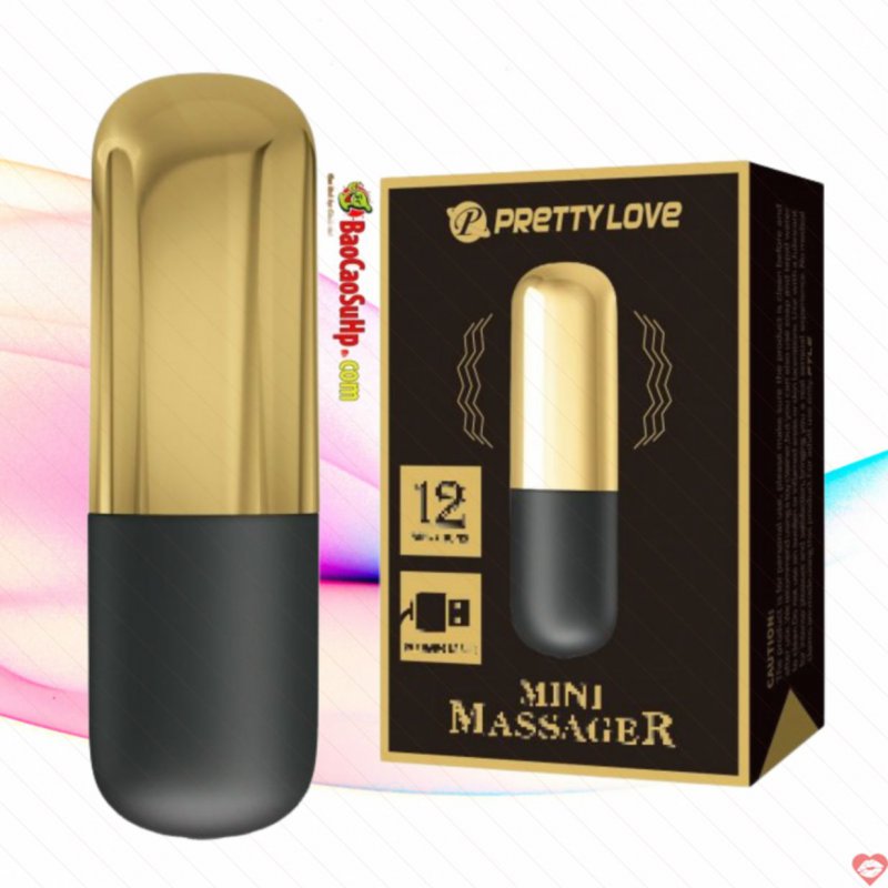 Trứng rung USB viên đạn nhỏ mạ vàng Prettylove BI-014501J ZOZ Gold