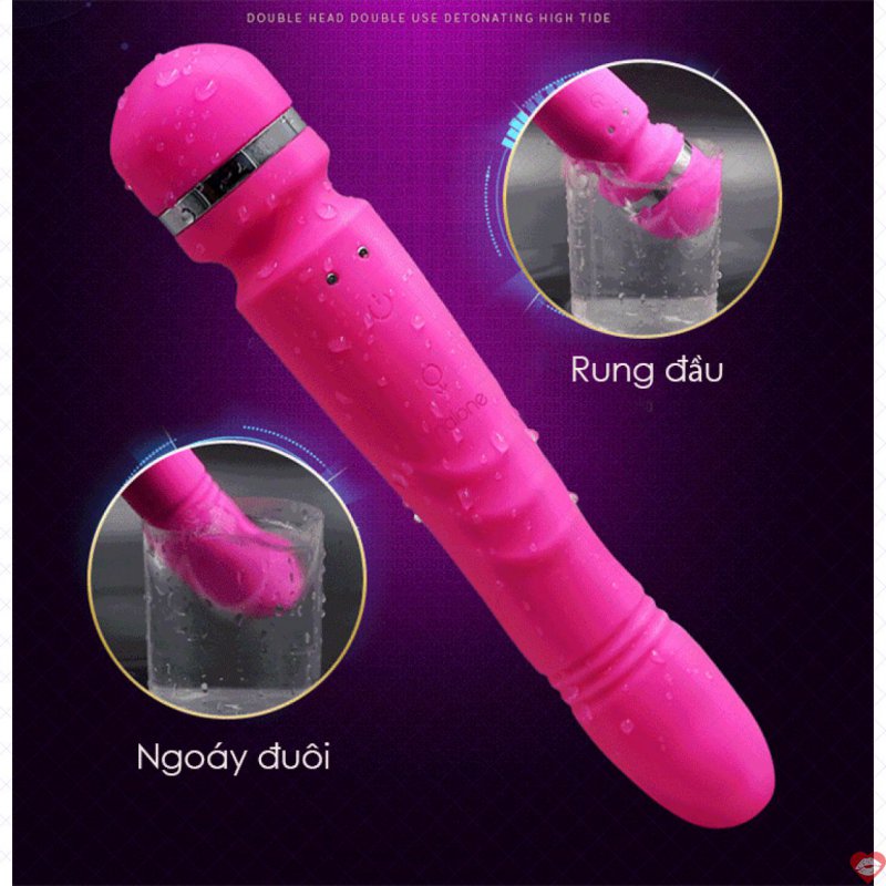 Chày Rung Kích Thích Điểm G  Đầu Rung Đuôi Ngoáy Siêu Mạnh  Sưởi Ấm - Nalone Yoni