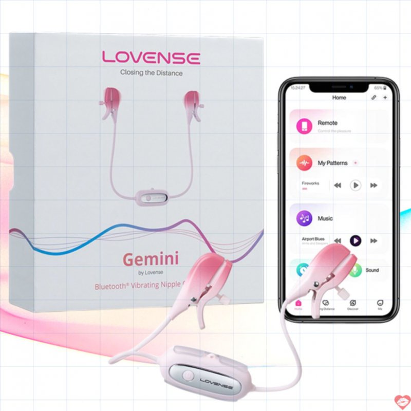 Máy Massage Kẹp Núm Vú Siêu Rung - Điều Khiển Điện Thoại Toàn Thế Giới - Lovense Gemini