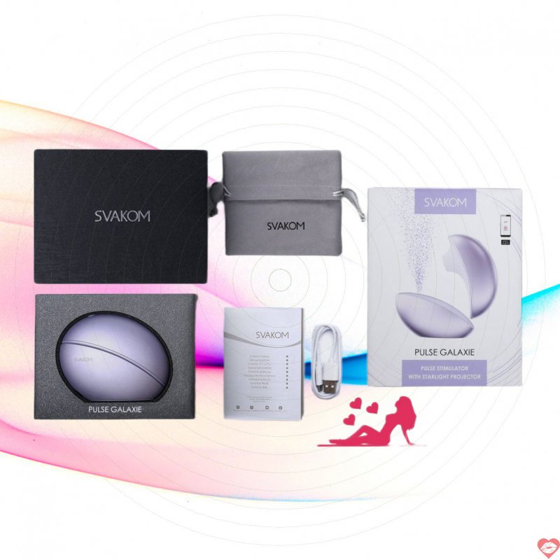 Svakom Pulse Galaxie-Máy bú Mút Âm Vật Và Ngực mini với đèn chiếu ánh sao kết nối qua app DC90BG