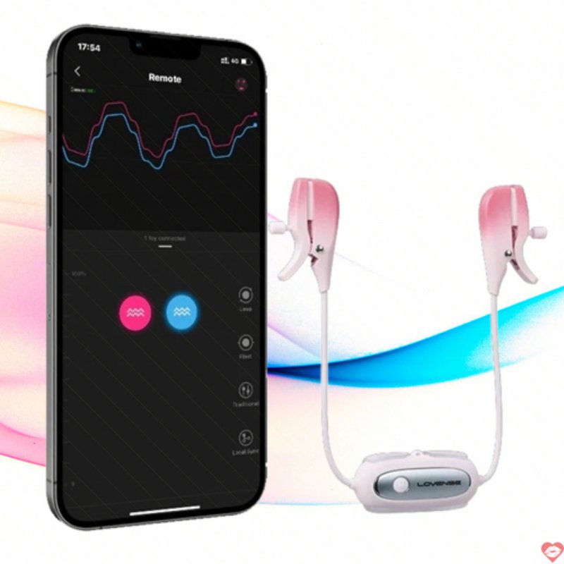 Máy rung kẹp đầu ti cao cấp Lovense Gemini điều khiển qua app DC93H