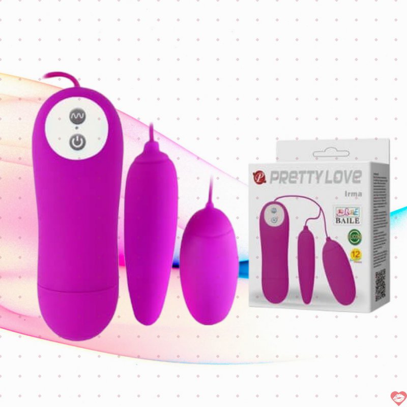 Trứng Rung Mini Cao Cấp 2 Đầu Pretty Love Irma Baile 12 Chế Độ