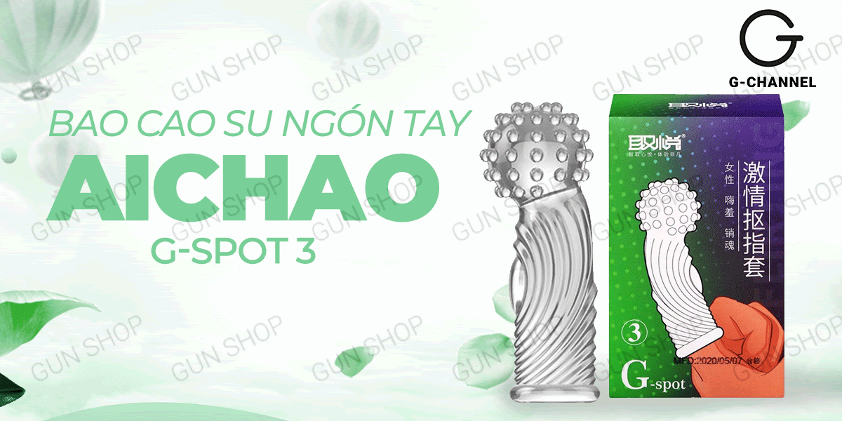  Phân phối Bao cao su ngón tay Aichao G-spot 3 - Gai nổi lớn - Hộp 1 cái nhập khẩu