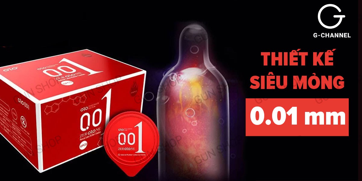  Bán Bao cao su OLO 0.01 Đỏ - Siêu mỏng nóng ấm - Hộp 10 cái mới nhất