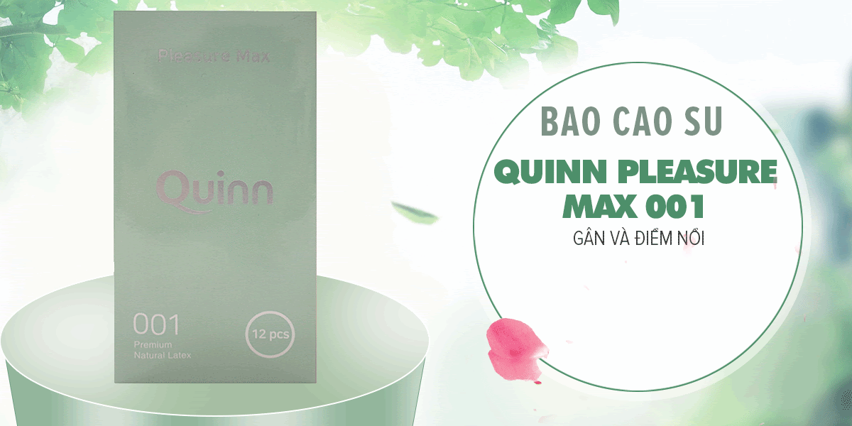 Bao cao su Quinn Pleasure Max 001 - Gân và điểm nổi - Hộp 12 cái