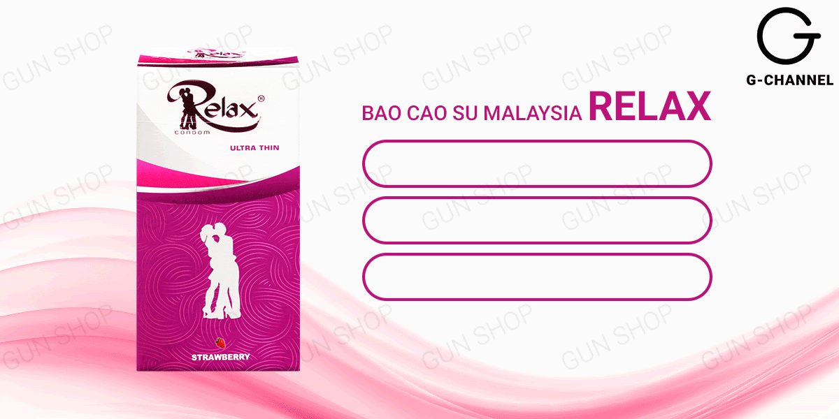  Giá sỉ Bao cao su Relax - Hương dâu - Hộp 12 cái chính hãng