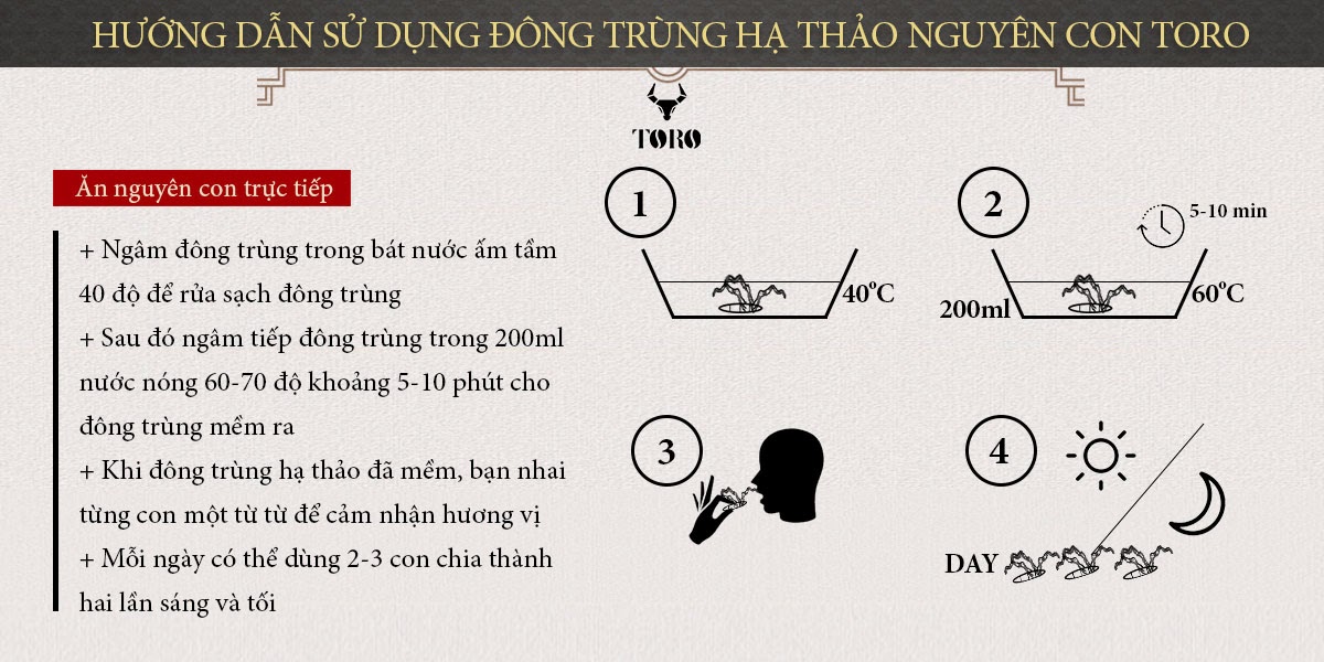  Sỉ Đông trùng hạ thảo cao cấp nguyên con - Tăng cường sinh lý bồi bổ cơ thể - 5g mới nhất