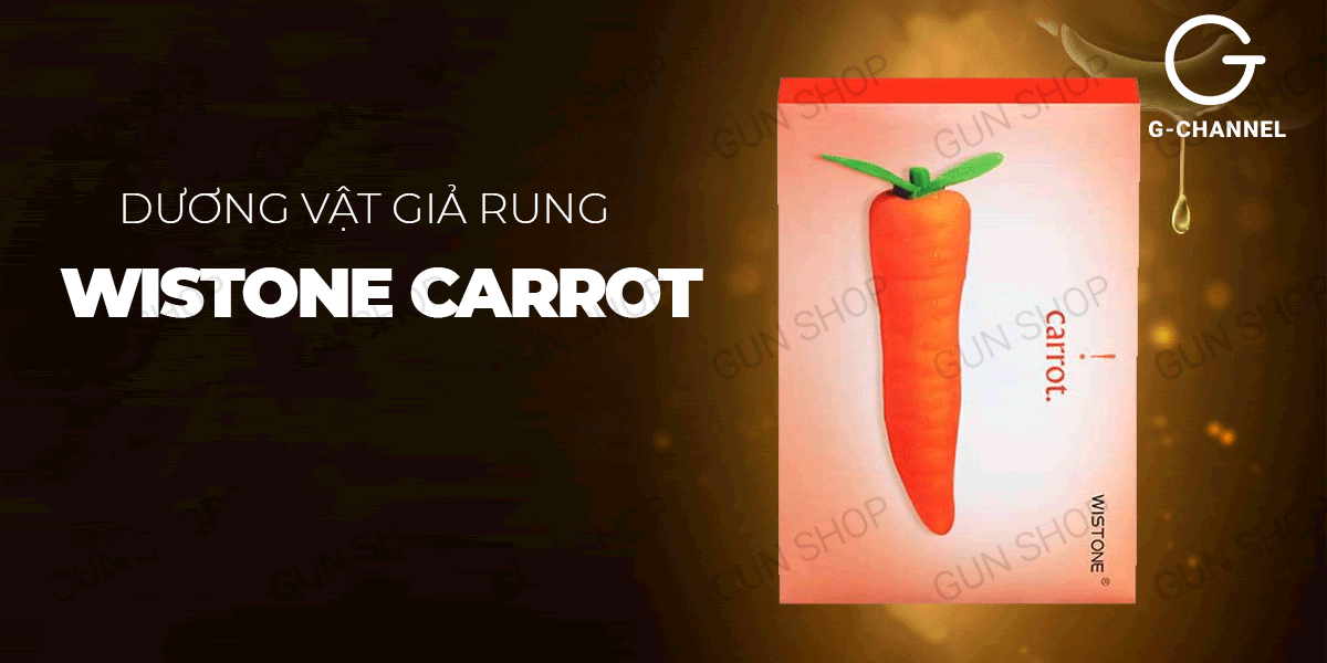  Thông tin Dương vật giả ngụy trang rung đa chế độ hình quả cà rốt - Wistone Carrot hàng mới về