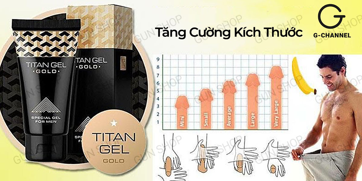Gel bôi trơn tăng kích thước Titan Gold