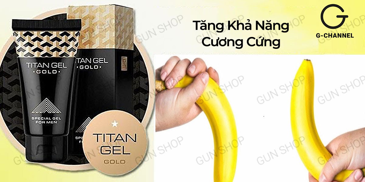  Phân phối Gel bôi trơn tăng kích thước cao cấp - Titan Gold - Chai 50ml chính hãng