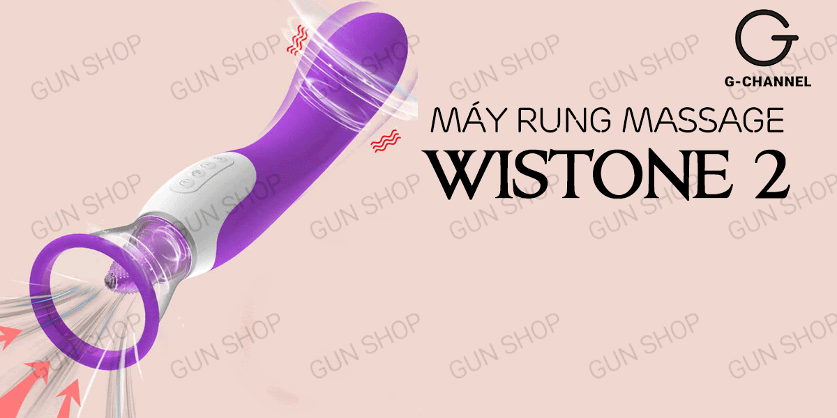  Địa chỉ bán Máy rung massage kích thích âm đạo 2 đầu rung có lưỡi giả hút liếm 17 chế độ - Wistone nhập khẩu