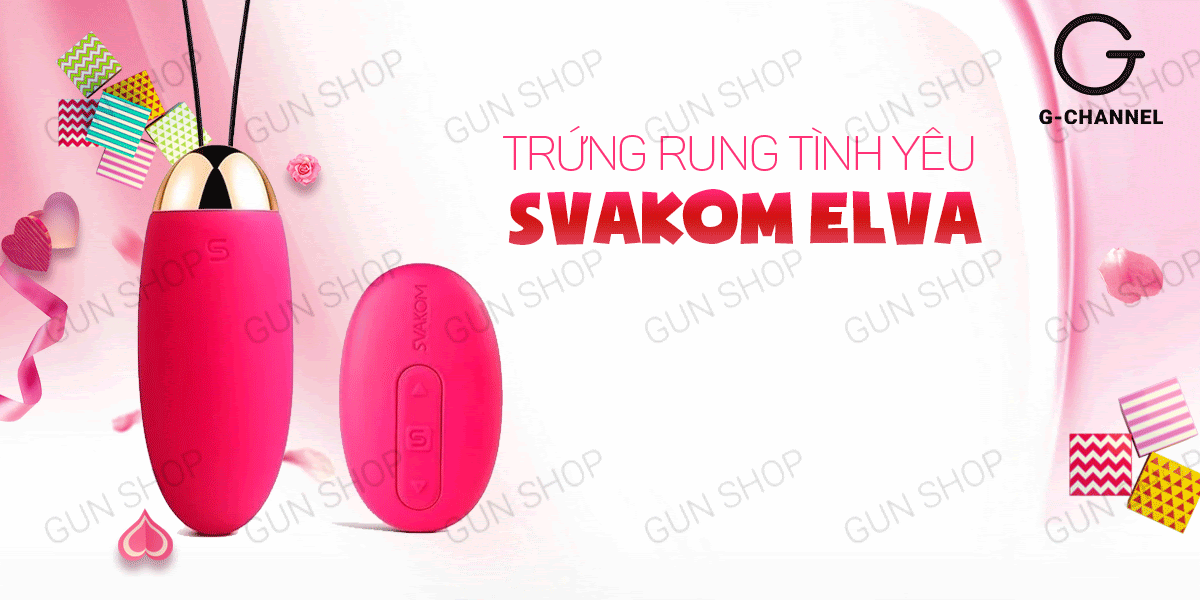  Địa chỉ bán Trứng rung điều khiển từ xa nhiều chế độ rung mạnh sạc điện - Svacom Elva hàng mới về