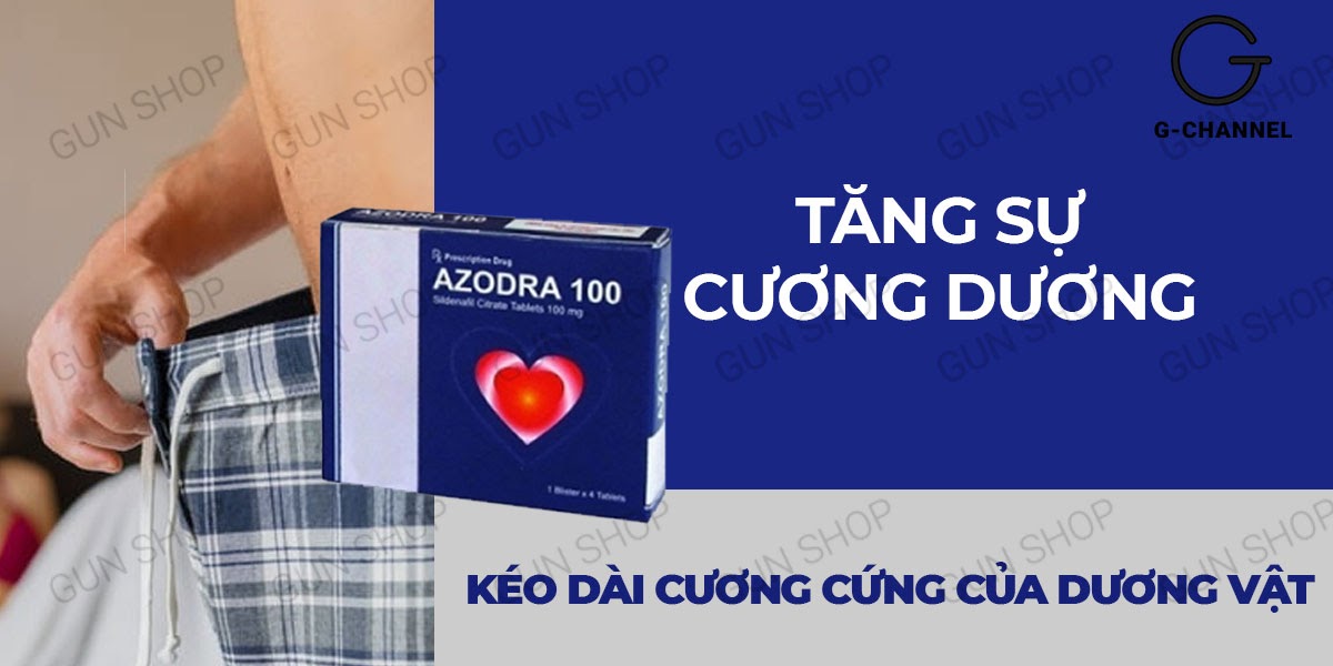  Shop bán Viên uống hỗ trợ cương dương tăng cường sinh lý Azodra 100mg - Hộp 4 viên cao cấp